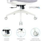 Крісло офісне OfficePro Elegant White/Light Gray (OC600-W-LG-LG)