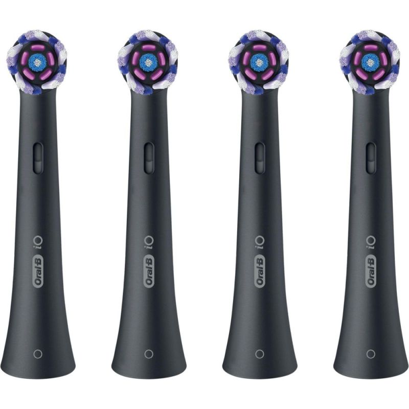 Насадка для зубной электрощетки Braun Oral-B iO RB WB Radiant White Black (4 шт) (Oral-B iO RB WB Radiant White Чорні (4))