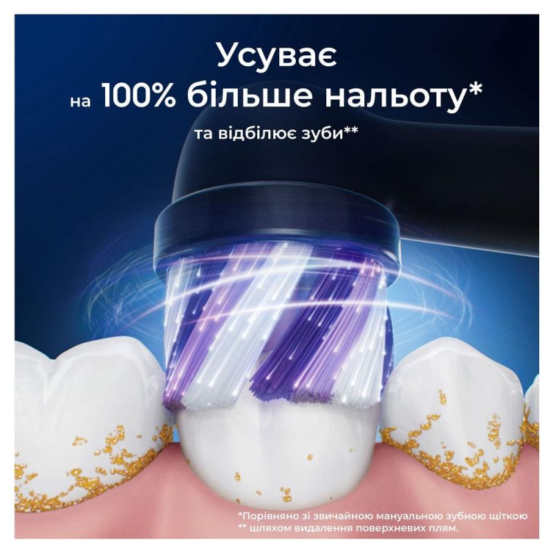 Насадка для зубной электрощетки Braun Oral-B iO RB WB Radiant White Black (4 шт) (Oral-B iO RB WB Radiant White Чорні (4))