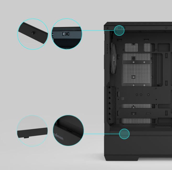 Корпус Zalman P50 DS Black без БП (P50DSBLACK)