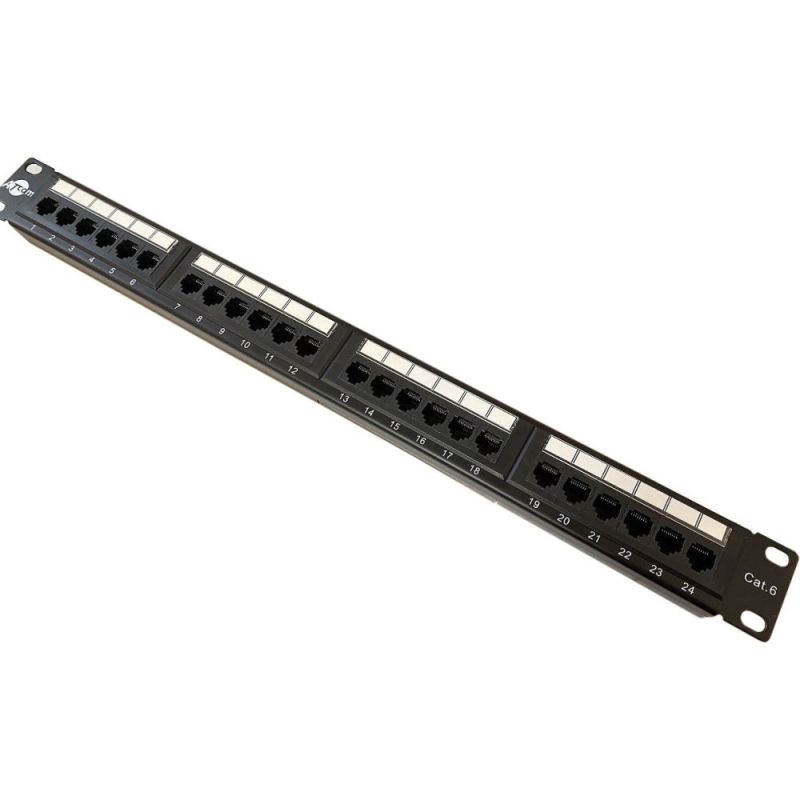 Патч-панель ATcom 19" 24хRJ-45 UTP 1U cat.6 (P6024)