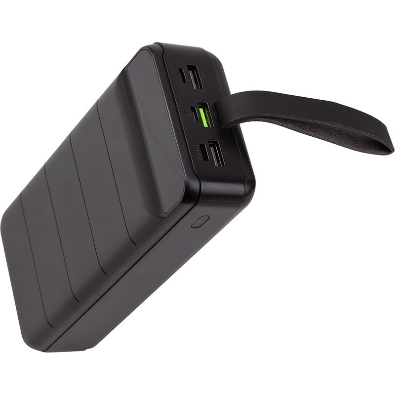 Універсальна мобільна батарея PowerPlant 36000mAh, PD 20W, USB-C, 3xUSB, Lightning, black (PB931422)