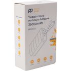 Універсальна мобільна батарея PowerPlant 36000mAh, PD 20W, USB-C, 3xUSB, Lightning, black (PB931422)