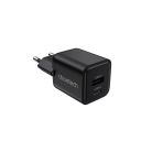 Мережевий зарядний пристрій Choetech (USB-C+USB-A) Black (PD5012-EU-BK)