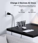 Мережевий зарядний пристрій Choetech (USB-C+USB-A) Black (PD5012-EU-BK)