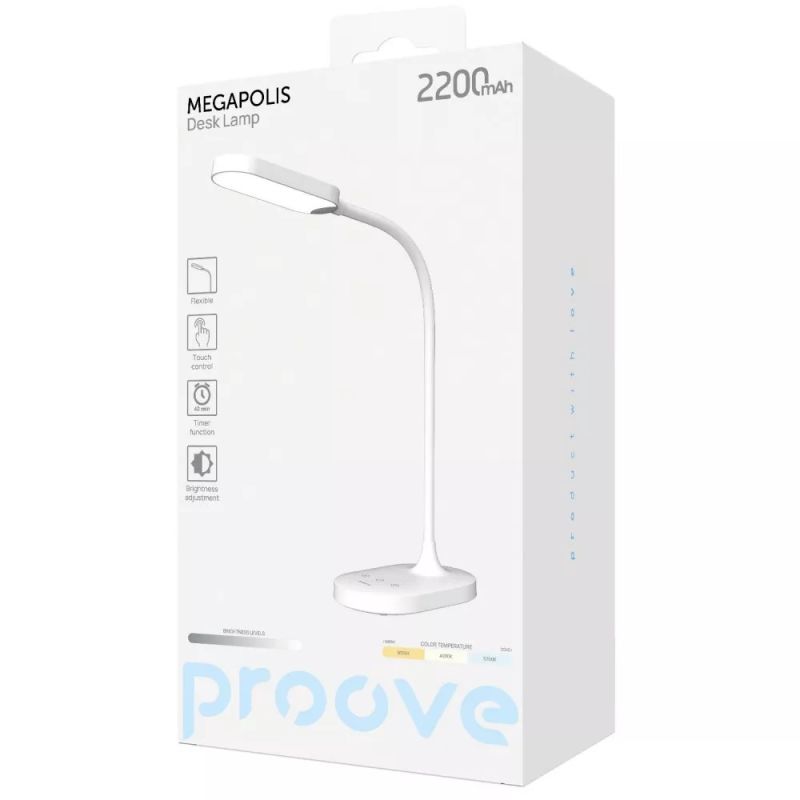 Настільна лампа LED Proove Megapolis 2200 mAh White (PLMP00010002)