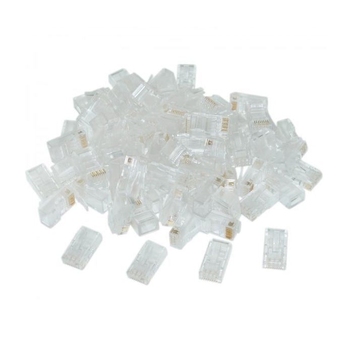 Коннектор RJ 45 Cablexpert с золоченными контактами (100 шт/уп) (PLUG3UP6/100)