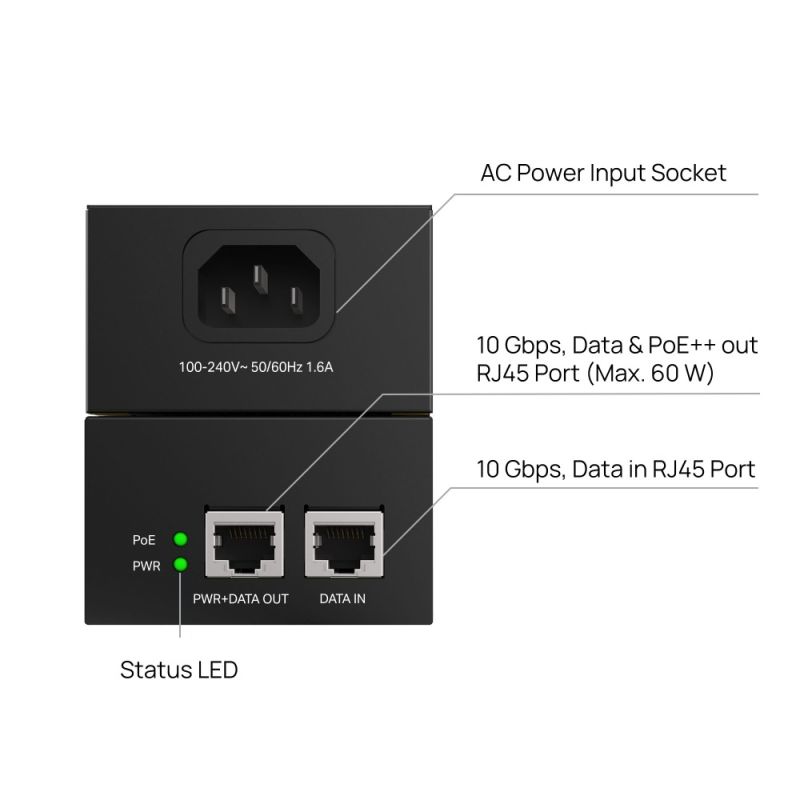 Инжектор PoE TP-Link Omada (POE370S)