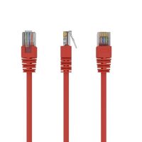 Патч-корд UTP Cablexpert літий, 50u штекер із засувкою, 5 м, червоний (PP12-5M/R)