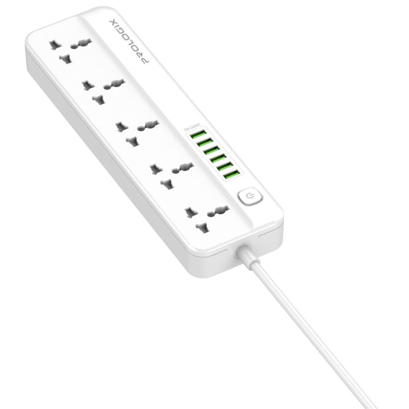 Фільтр живлення ProLogix Premium 2.5 кВт, 5 розеток, 6 USB AUTO ID, 2 м, білий (PR-SC5614W)