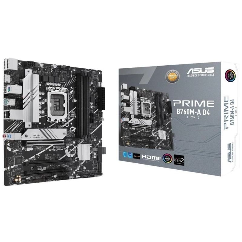 Материнська плата Asus Socket 1700 (Prime B760M-A D4-CSM)