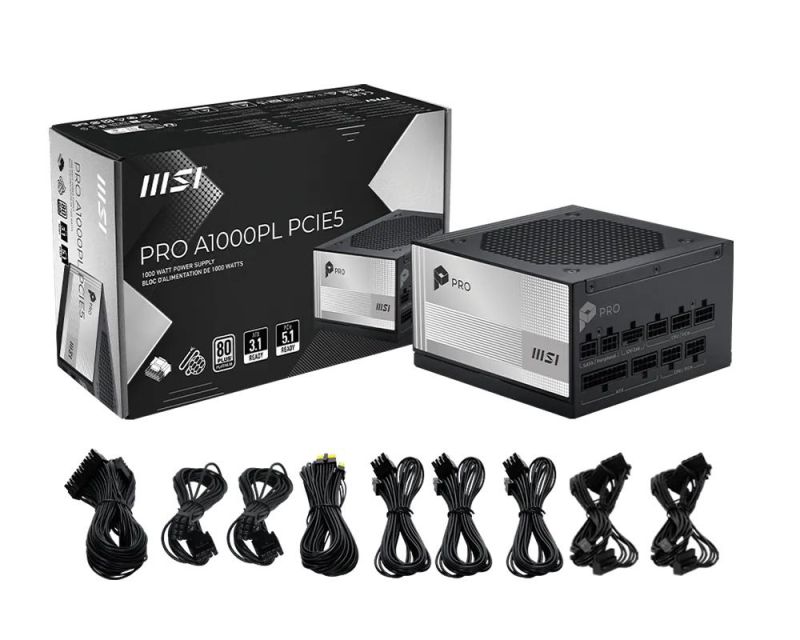 Блок питания MSI 1000W (PRO A1000PL PCIE5)