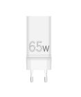 Сетевое зарядное устройство Sigma mobile X-power 65W GaN, PD, QC (2xUSB-C + 1xUSB-A) White (PS65-01)