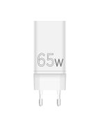 Мережевий зарядний пристрій Sigma mobile X-power 65W GaN, PD, QC (2xUSB-C + 1xUSB-A) White (PS65-01)