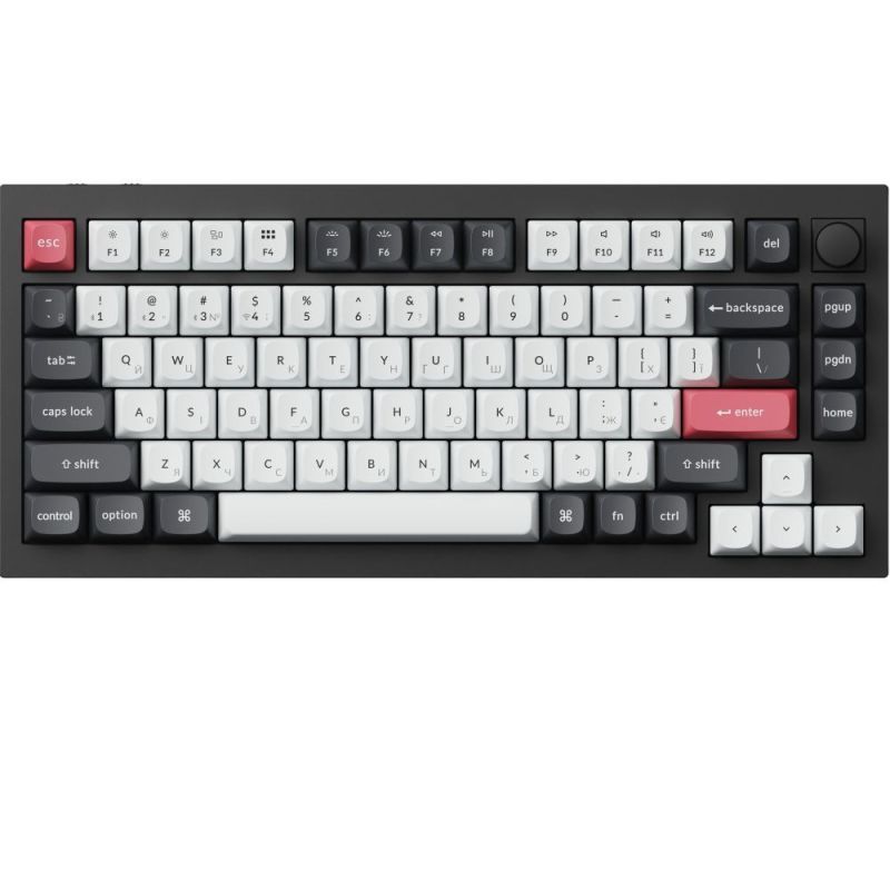 Клавиатура беспроводная Keychron Q1 HE Magnetic Switch Black RGB (Q1H-M1-UA)