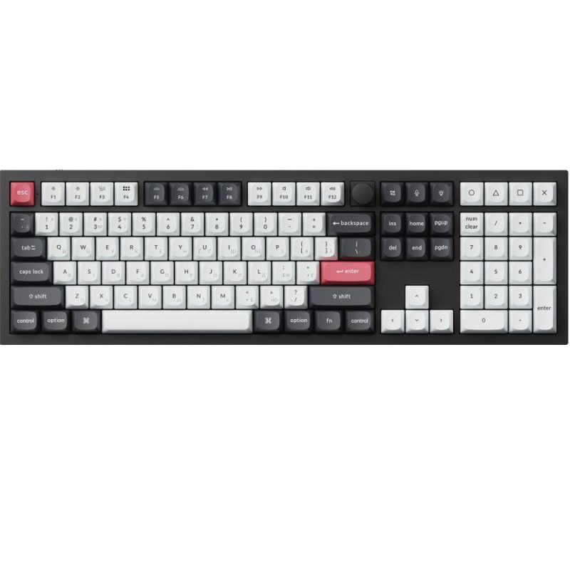 Клавиатура беспроводная Keychron Q6 HE Magnetic Switch Black RGB (Q6H-M1-UA)