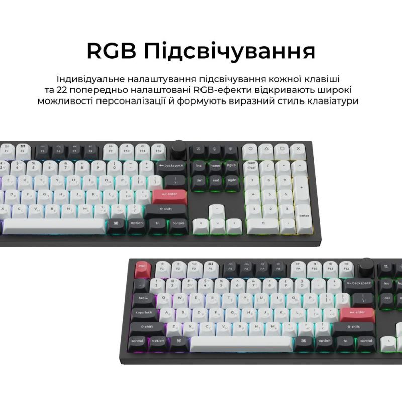 Клавиатура беспроводная Keychron Q6 HE Magnetic Switch Black RGB (Q6H-M1-UA)