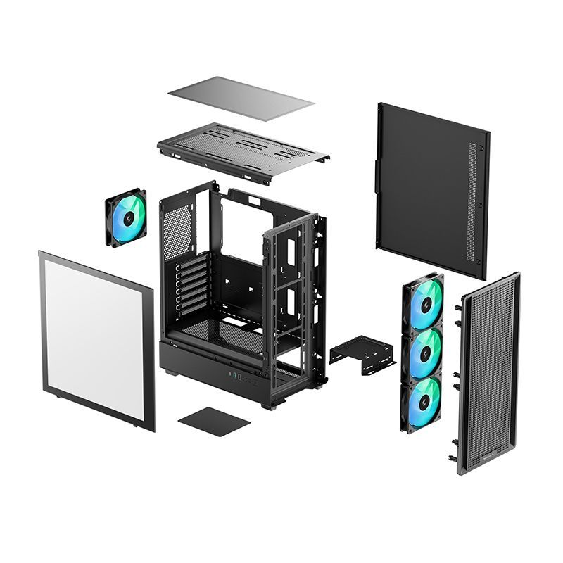 Корпус DeepCool CC550 4F Black (R-CC550BKANA4-G)