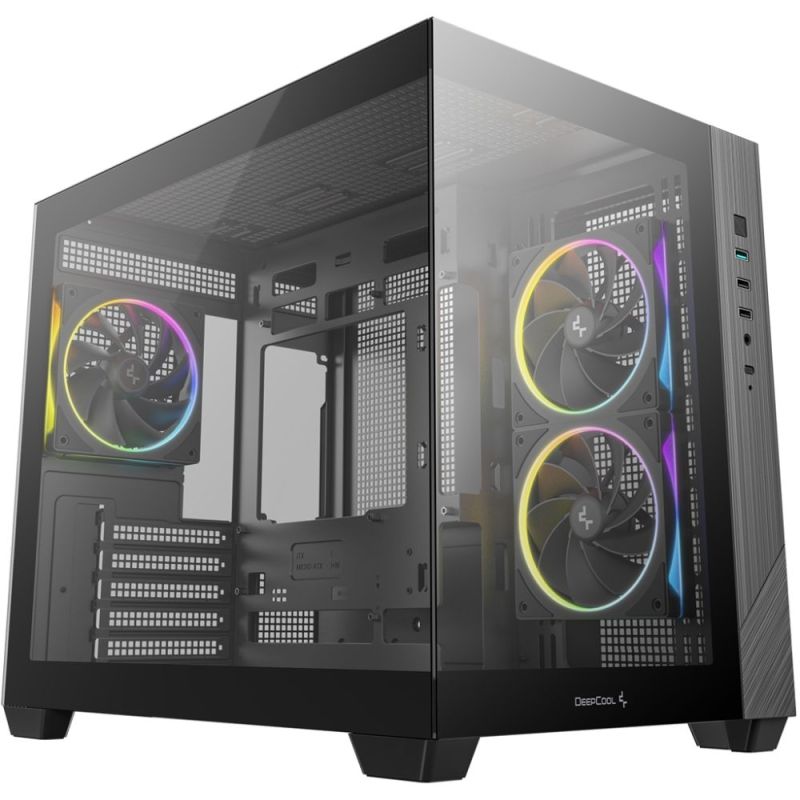 Корпус DeepCool CG330 3F Black без БЖ (R-CG330-BKNGM3-G)