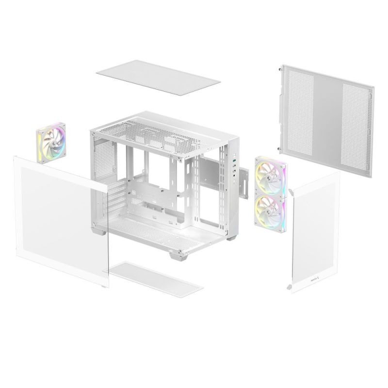 Корпус DeepCool CG330 3F White без БП (R-CG330-WHNGM3-G)