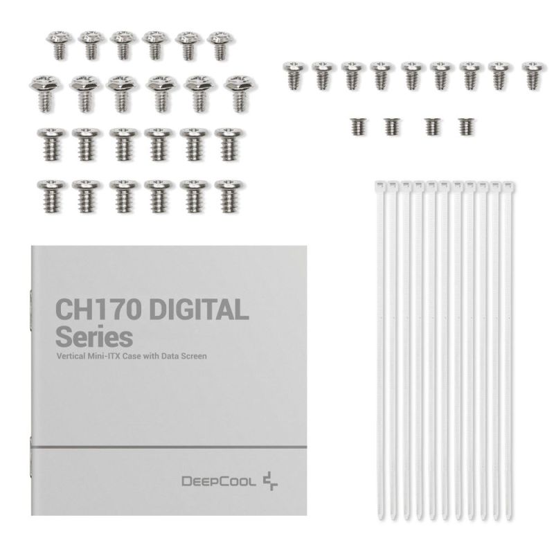 Корпус DeepCool CH170 Digital White без БП (R-CH170-WHNPI0D-G-1)