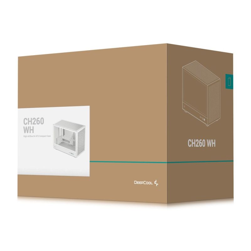 Корпус DeepCool CH260 White без БП (R-CH260-WHNGM0-G-1)