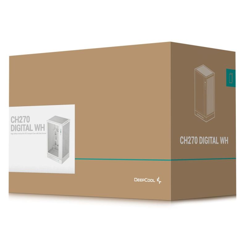 Корпус DeepCool CH270 Digital White без БП (R-CH270-WHNDM0-G-1)