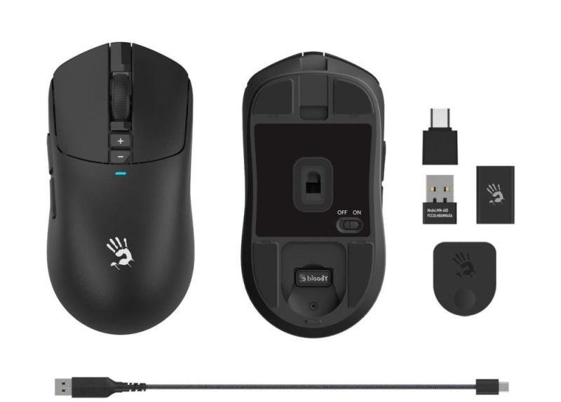 Мышь беспроводная A4Tech Bloody R72 Ultra Black (R72 Ultra (Black))