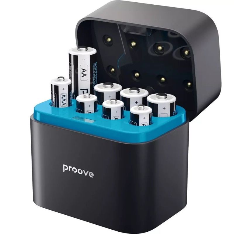 Заряднoe устройство Proove Compact Station 8pcs (4xAAA + 4xAA) Black (RBCS00000001)