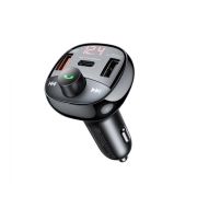 Автомобильное зарядное устройство + FM ресивер Remax Lodi Series 2xUSB + Type-C 54.5W Black (RCC331)