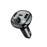 Автомобільний зарядний пристрій + FM ресівер Remax Lodi Series 2xUSB + Type-C 54.5W Black (RCC331)