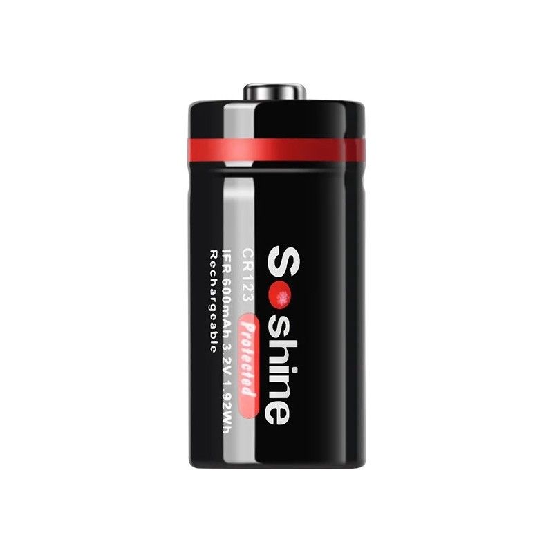 Аккумулятор Soshine CR123A/16340 600mAh 1шт (RCR123P-3.2-600)