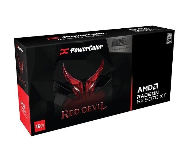 Видеокарта AMD Radeon RX 9070 XT 16GB GDDR6 Red Devil Backplate Special Edition PowerColor (RX9070XT 16G-E/OC/BP)