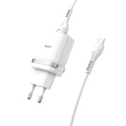Мережевий зарядний пристрій Hoco C12Q (1USB, 3А) QC3.0 White + кабель MicroUSB (S23110)