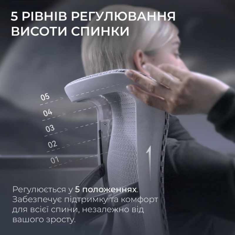Кресло офисное Sihoo Doro S300 Mesh Light Grey (S300-M202)