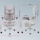 Кресло офисное Sihoo Doro S300 Mesh Light Grey (S300-M202)