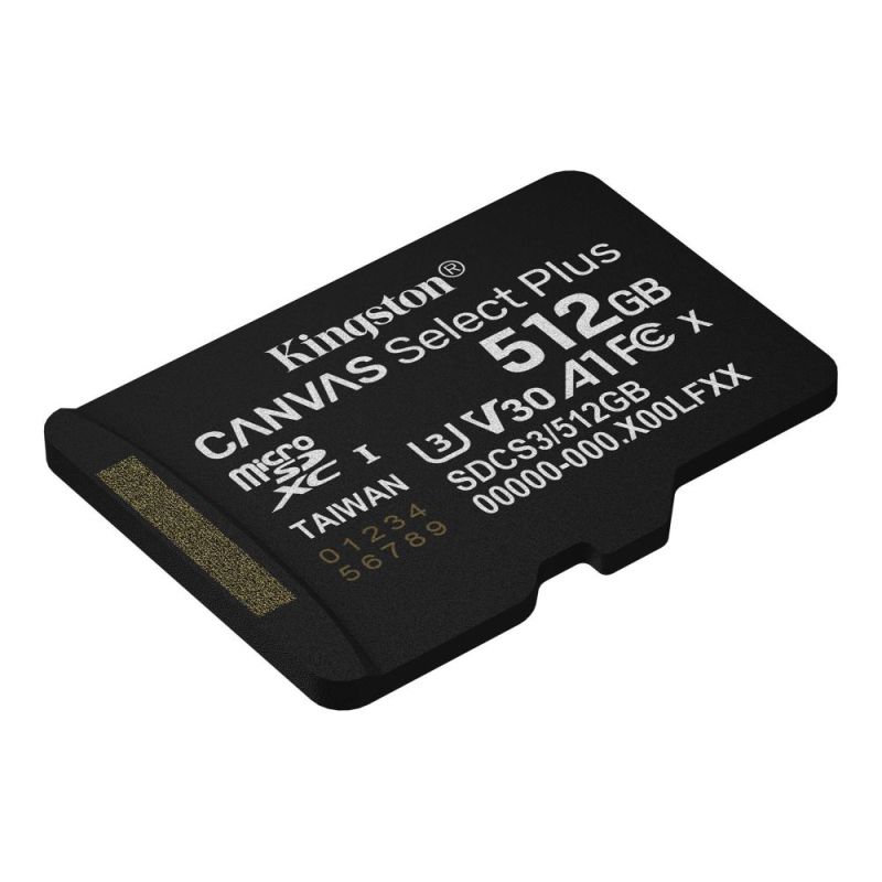 Карта памяти MicroSDXC 512GB UHS-I Class 10 Kingston Canvas Select Plus R150MB/s (SDCS3/512GBSP)