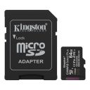Карта памяти MicroSDXC  64GB UHS-I Class 10 Kingston Canvas Select Plus R100MB/s + SD-адаптер (SDCS3/64GB)