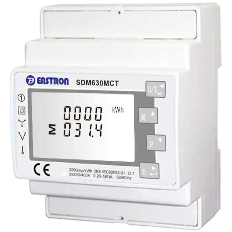 Лічільник Three phase energy meter Eastron SDM 630MCT-ETL (ESCT-T24 250A/1A) (SDM 630MCT-ETL250)