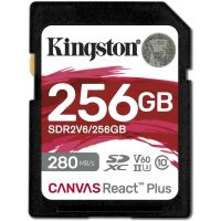 Карта пам`яті SDXC 256GB UHS-II/U3 Class 10 Kingston Canvas React Plus V60 SD R280/W150MB/s (SDR2V6/256GB)