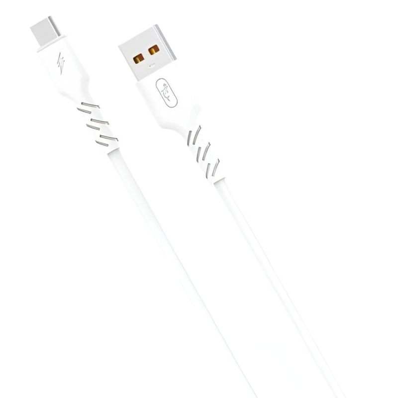 Кабель SkyDolphin S07T TPE High Elastic Line USB - USB Type-C (M/M), 1 м, White (SDUSB-000595)