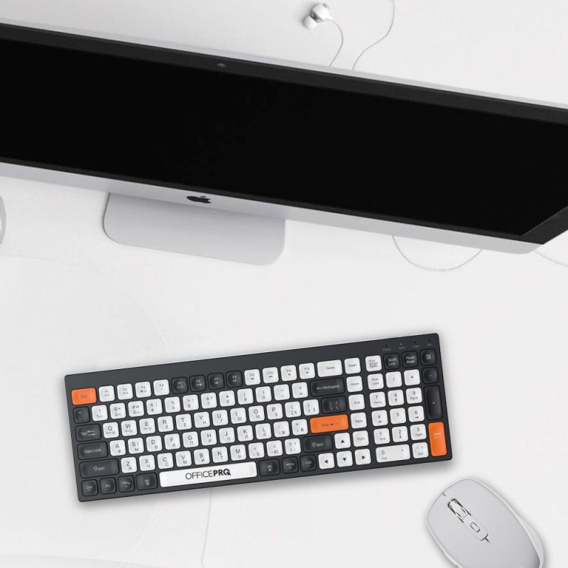 Клавиатура беспроводная OfficePro Bluetooth Black/White (SK985BO)
