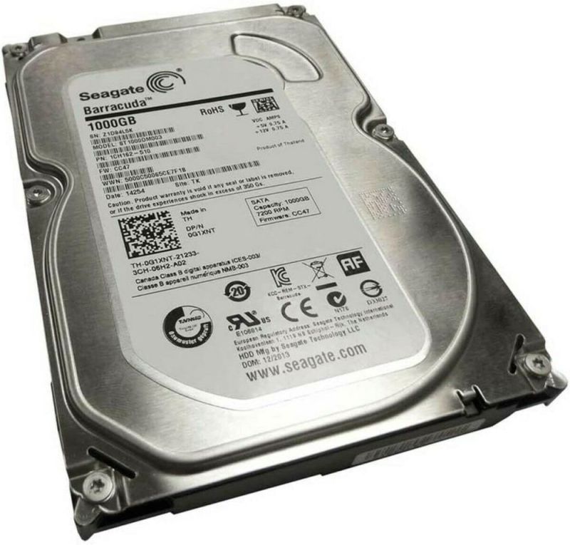 Накопитель HDD SATA 1.0TB Seagate BarraCuda 7200.14 7200rpm 64MB (ST1000DM003) Refurbished (ST1000DM003_)