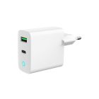 Сетевое зарядное устройство Gembird (1USBх3A 18W + 1USB-Cх3A 20W) White (TA-UC-PDQC20L-W-01)