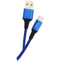 Кабель Tecro USB - USB Type-C (M/M), 1 м, синій  (TC-0100BE)