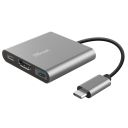 USB-хаб Trust Dalyx Aluminium USB Type-C 3-в-1 (23772) (23772_TRUST)
