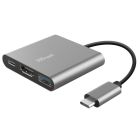 USB-хаб Trust Dalyx Aluminium USB Type-C 3-в-1 (23772) (23772_TRUST)