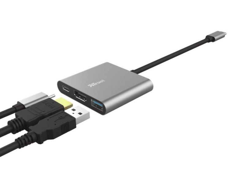 USB-хаб Trust Dalyx Aluminium USB Type-C 3-в-1 (23772) (23772_TRUST)