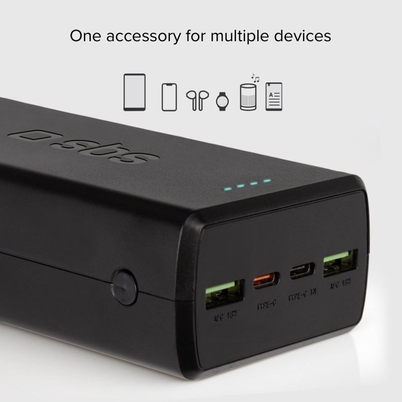 Універсальна мобільна батарея SBS 30000 mAh 20W Black (TTBB30000PD20K)