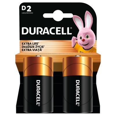 Батарейка Duracell D LR20 щелочная 2шт. в упаковке (81545439/5005987/5014435)